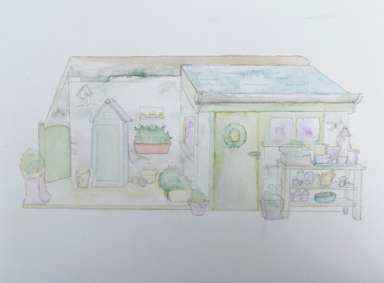 outhouse watercolour