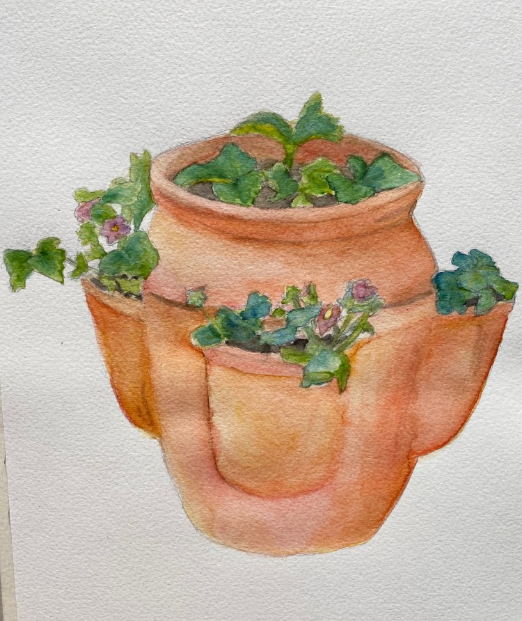 terracotta plat pot layer 2